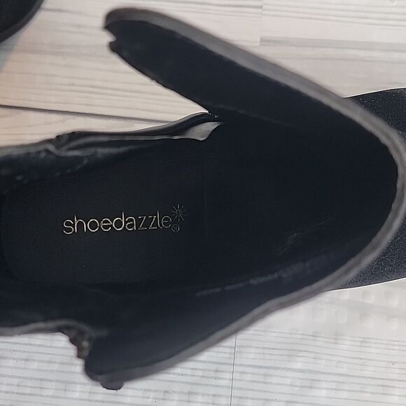 Shoe Dazzle Keke double side zip bootie in black Women's Size 8.5 - Picture 7 of 10